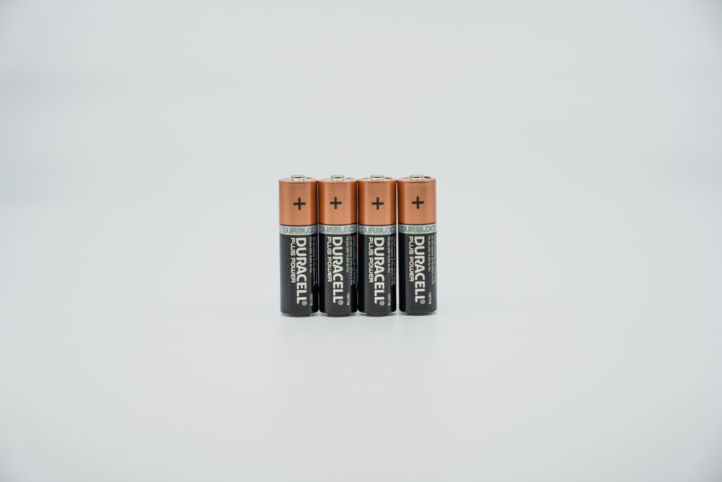 Duracell batteries on white background representing strong battery performance