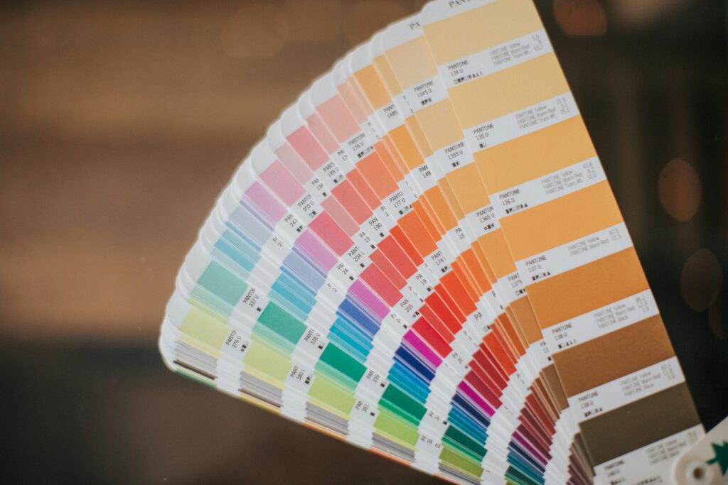 Pantone color palette representing vibrant and accurate display colors on MacBook Pro