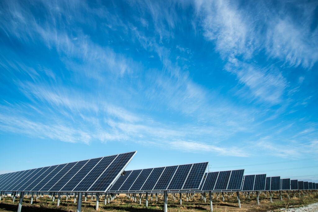 Solar energy installation highlighting green tech trends of 2025