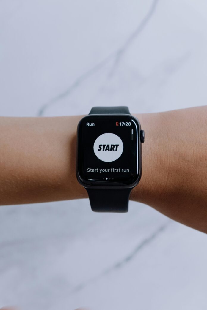 Smartwatch ready to begin a running session — highlighting ease-of-use in the latest fitness tracker models.
