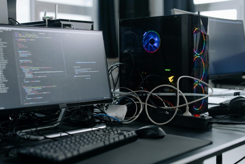 High-performance desktop PC setup for professional creators and developers