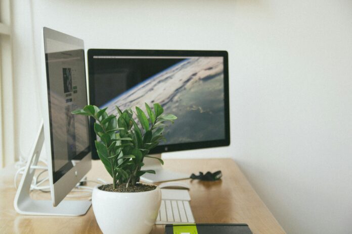 Modern desktop setup for creative professionals and visual work